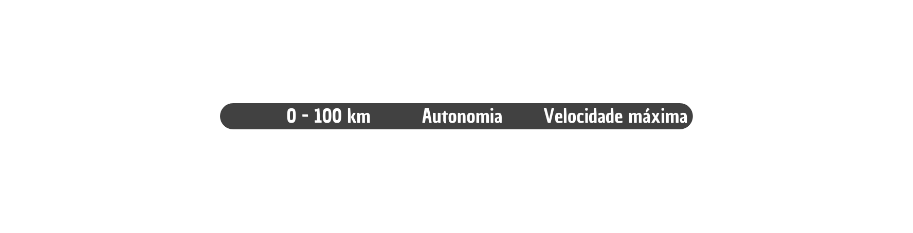 0 100 km Autonomia Velocidade máxima